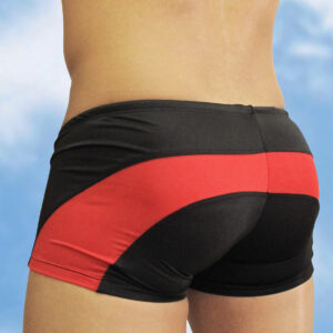 FEEL Swim Mini Trunk - Black/Red - Image 3
