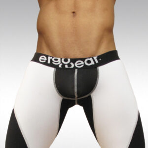 GYM Compression Shorts - Black/White Mesh - Image 1