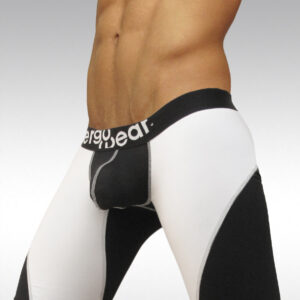 GYM Compression Shorts - Black/White Mesh - Image 3