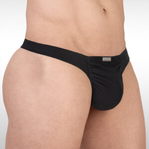 FEEL GR8 Cotton Thong - Black - Image 1
