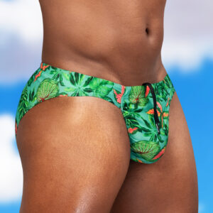 FEEL SW Bikini - Aqua/Leaves - Image 2