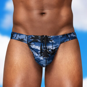 FEEL SW Bikini - Dark Blue/Palms - Image 1