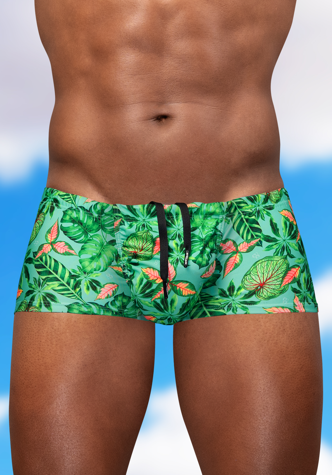 FEEL SW MiniTrunk Aqua : Leaves Front